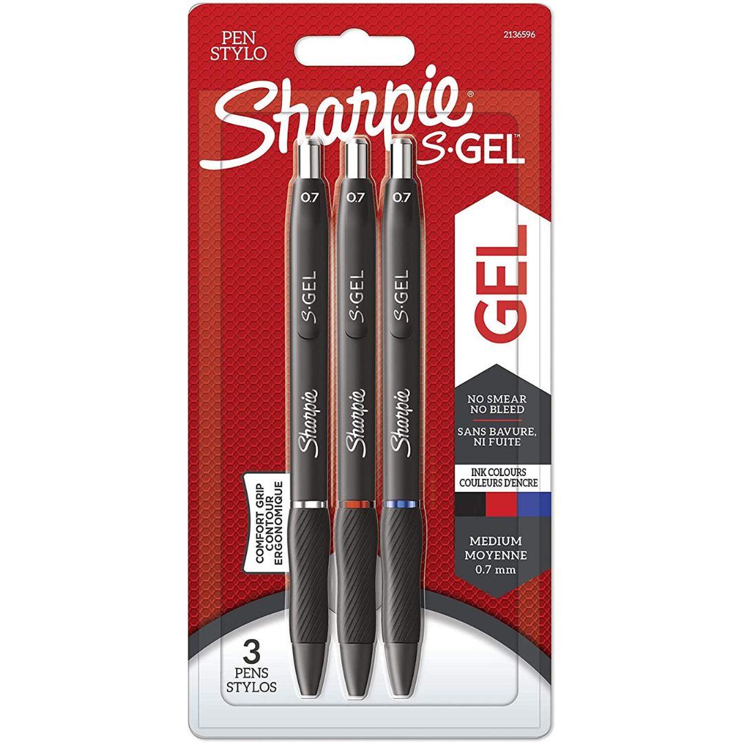 SHARPIE GEL PENS 0.7MM AST BL3 (2136596)